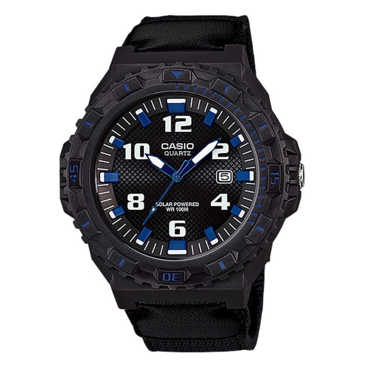 Casio quartz best sale solar powered wr100m