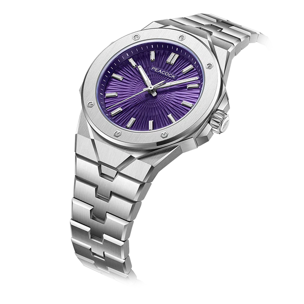 Peacock Plumage Gaze Hand-Made Guilloché Watch [Limited] Peacock