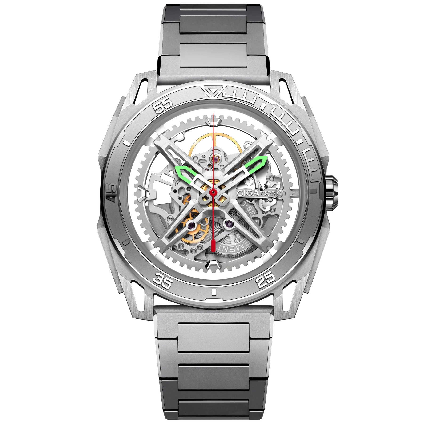 CIGA design ROUND AUTOMATIC SKELETON WATCH · FALCON CIGA design