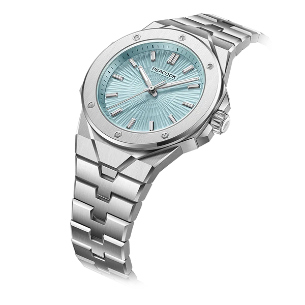 Peacock Plumage Gaze Hand-Made Guilloché Watch [Limited] Peacock