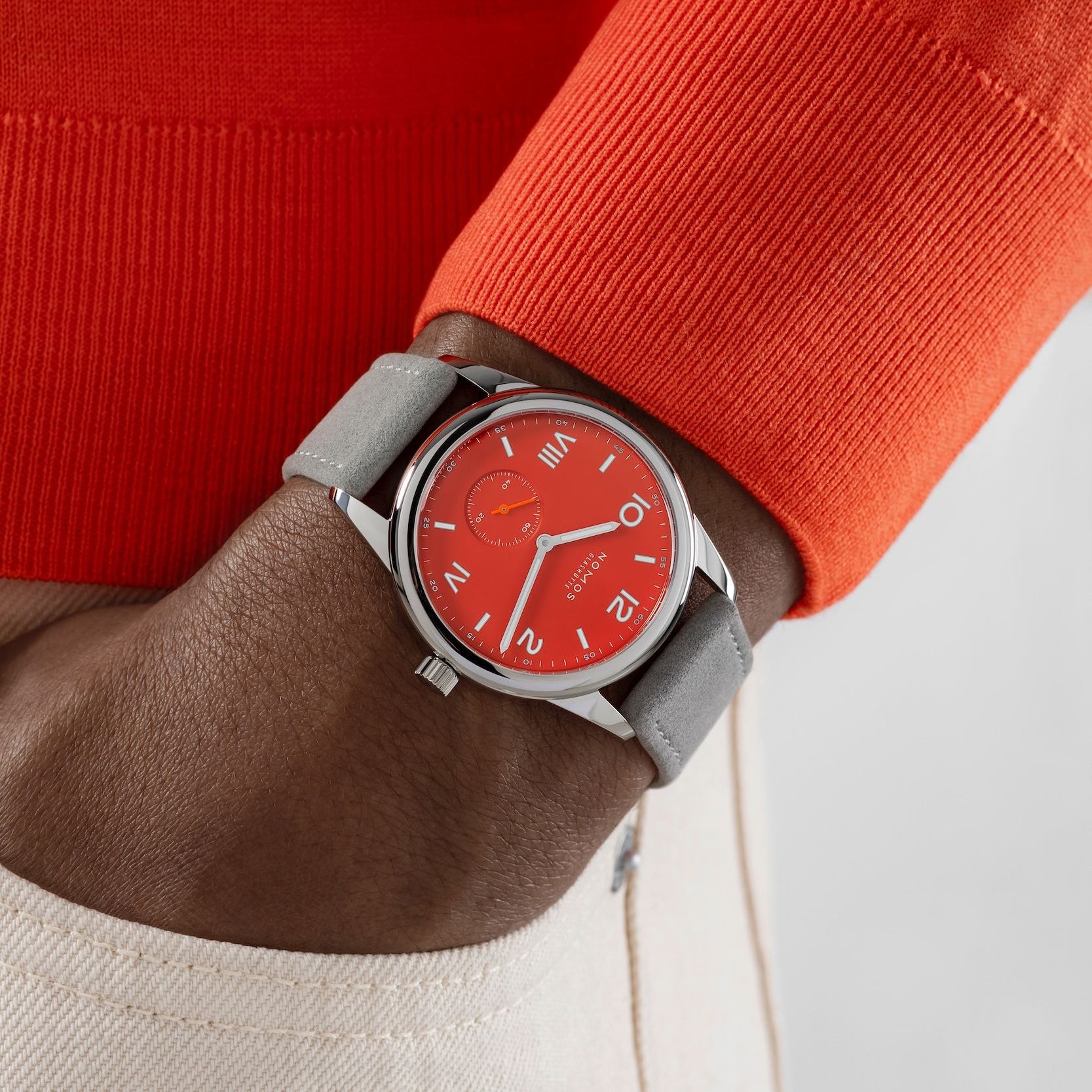 Club Campus 38 nonstop red NOMOS Glashütte