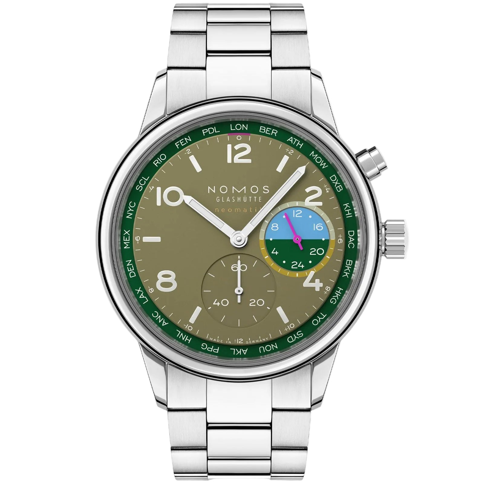 Club Sport neomatik Worldtimer Jungle NOMOS Glashütte