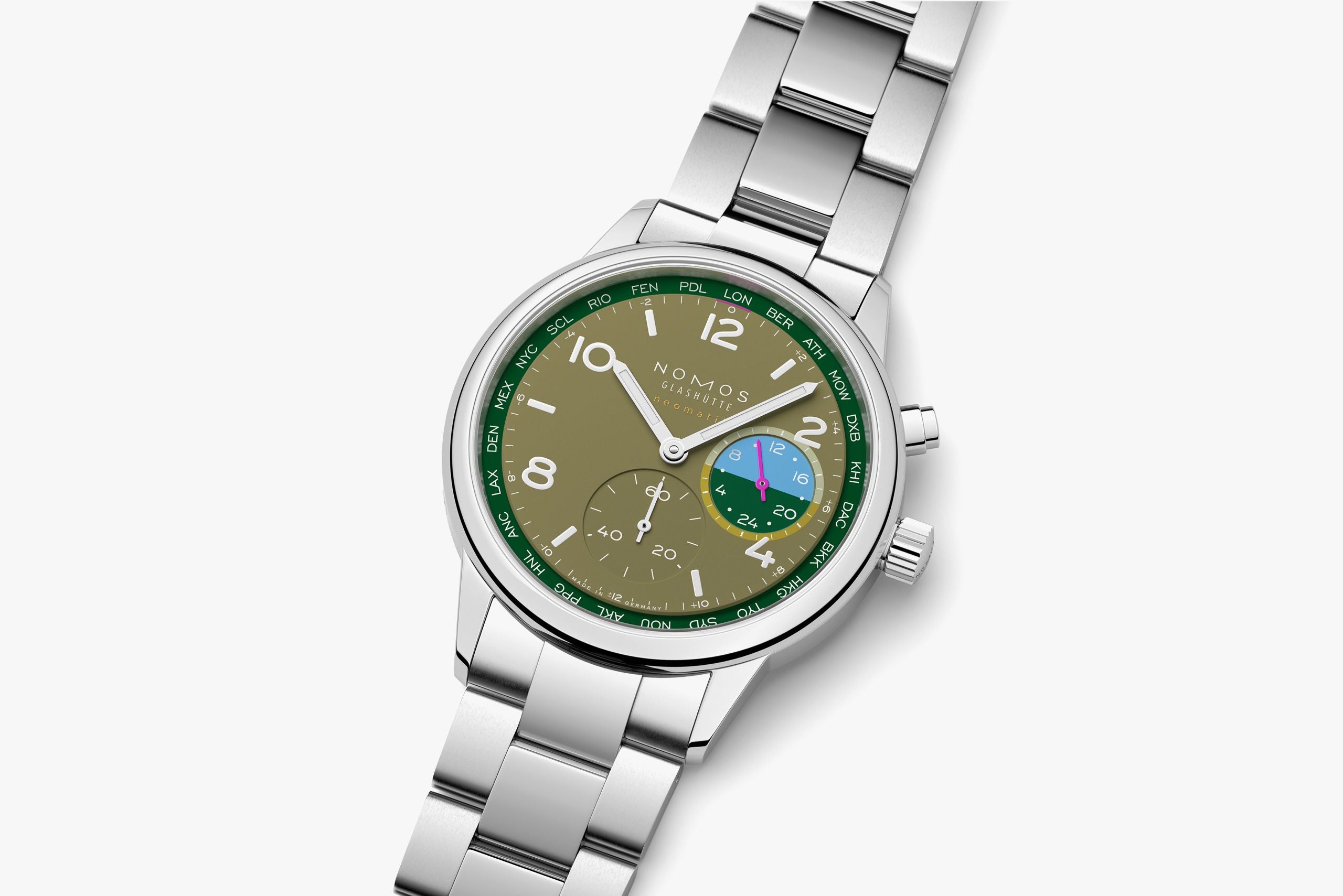 Club Sport neomatik Worldtimer Jungle NOMOS Glashütte
