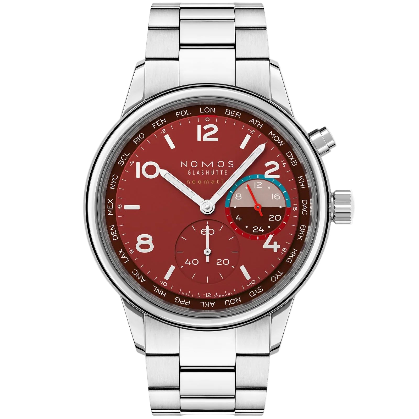 Club Sport neomatik Worldtimer Magma NOMOS Glashütte