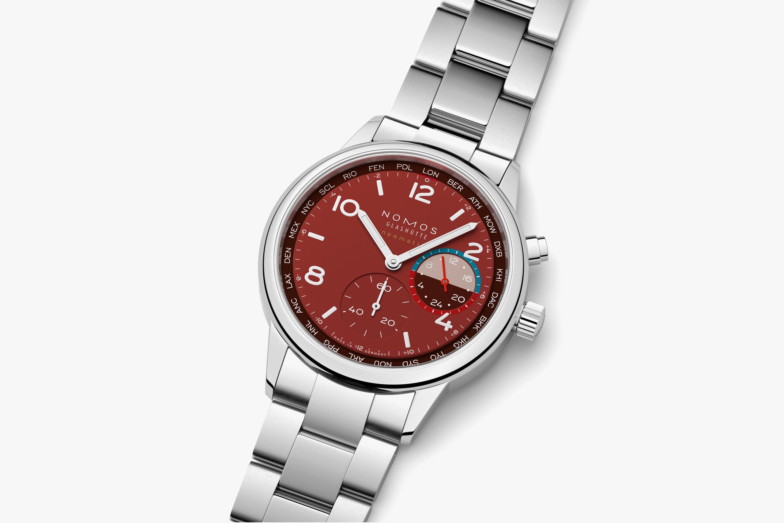 Club Sport neomatik Worldtimer Magma NOMOS Glashütte