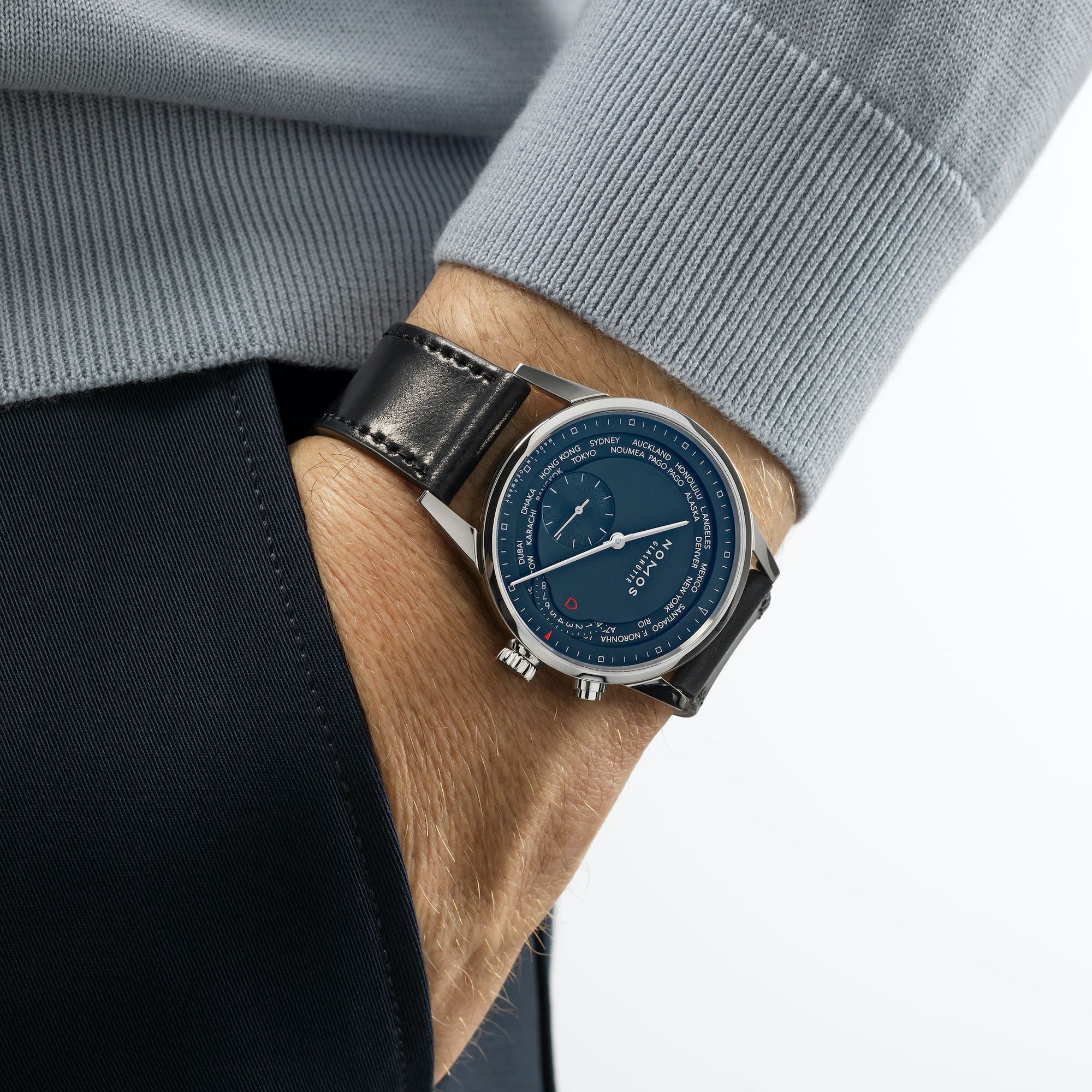 Zürich Worldtimer midnight blue NOMOS Glashütte