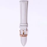 Tylor Italian Leather Grey with Rose gold buckle  - 18mm - Azzam Watches 