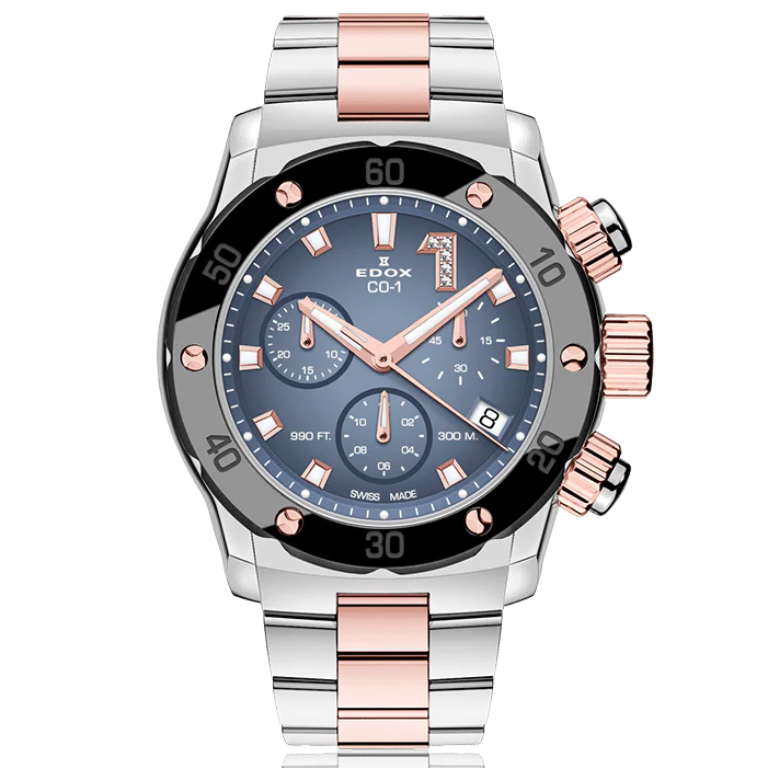 EDOX LADIES CO-1 CHRONOLADY QUARTZ WATCH