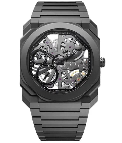 Bvlgari Octo Finissimo 103126 Skeleton Extra Thin 40Mm Black Ceramic Men’S Watch