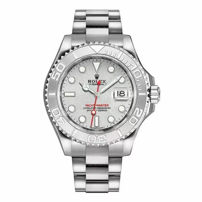 Rolex Yacht Master 116622-0002 Silver Dial Platinum Bezel 40Mm Oystersteel Men’S Watch