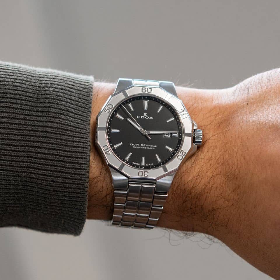 EDOX MEN'S DELFIN THE ORIGINAL DATE QUARTZ WATCH