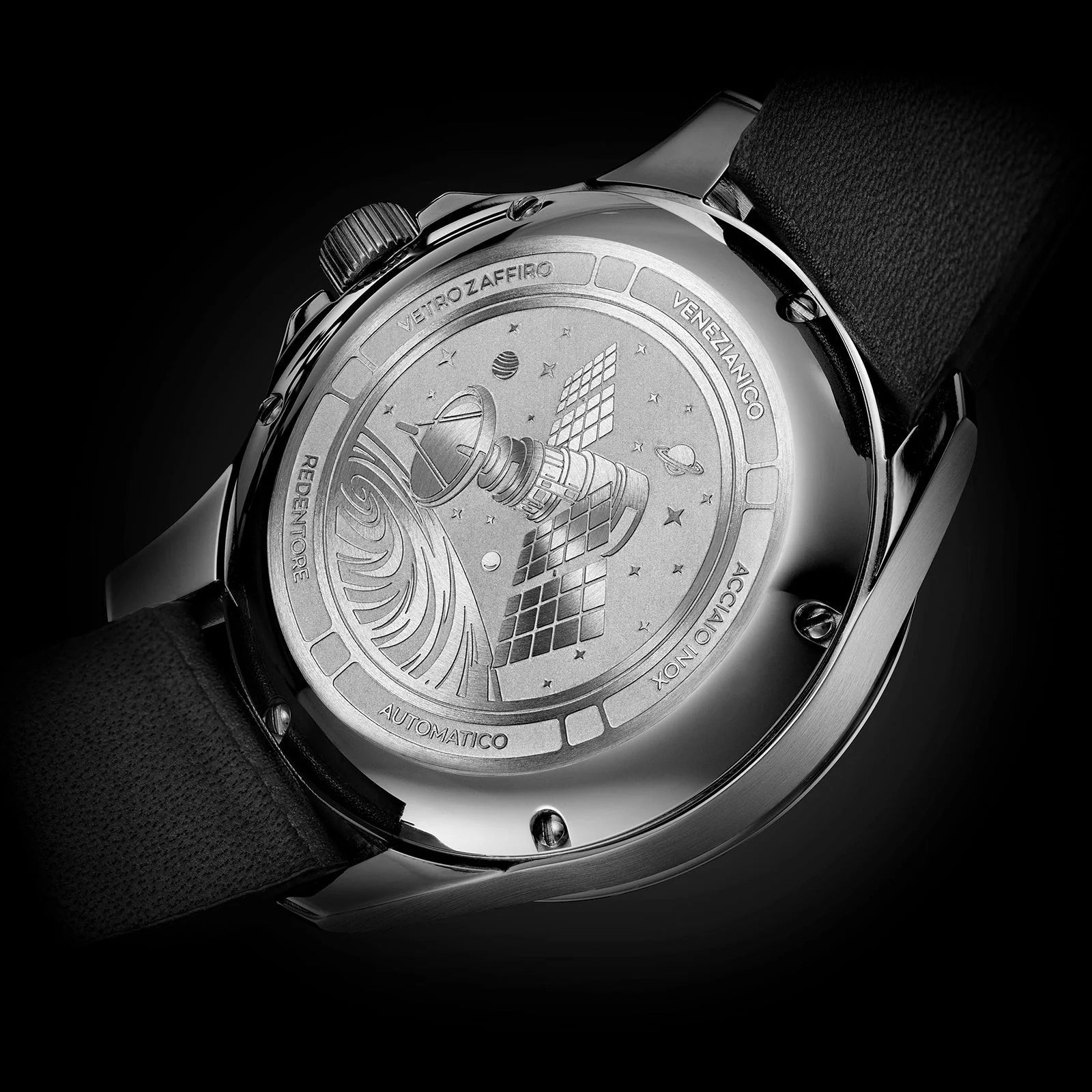 Redentore Ultrablack 36mm With Additional Metal Band 1121510AMB Venezianico
