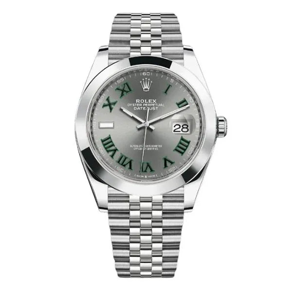 Rolex Datejust 126300 SLGRJ Slate Grey Green Roman 41Mm Oystersteel Men’S Watch