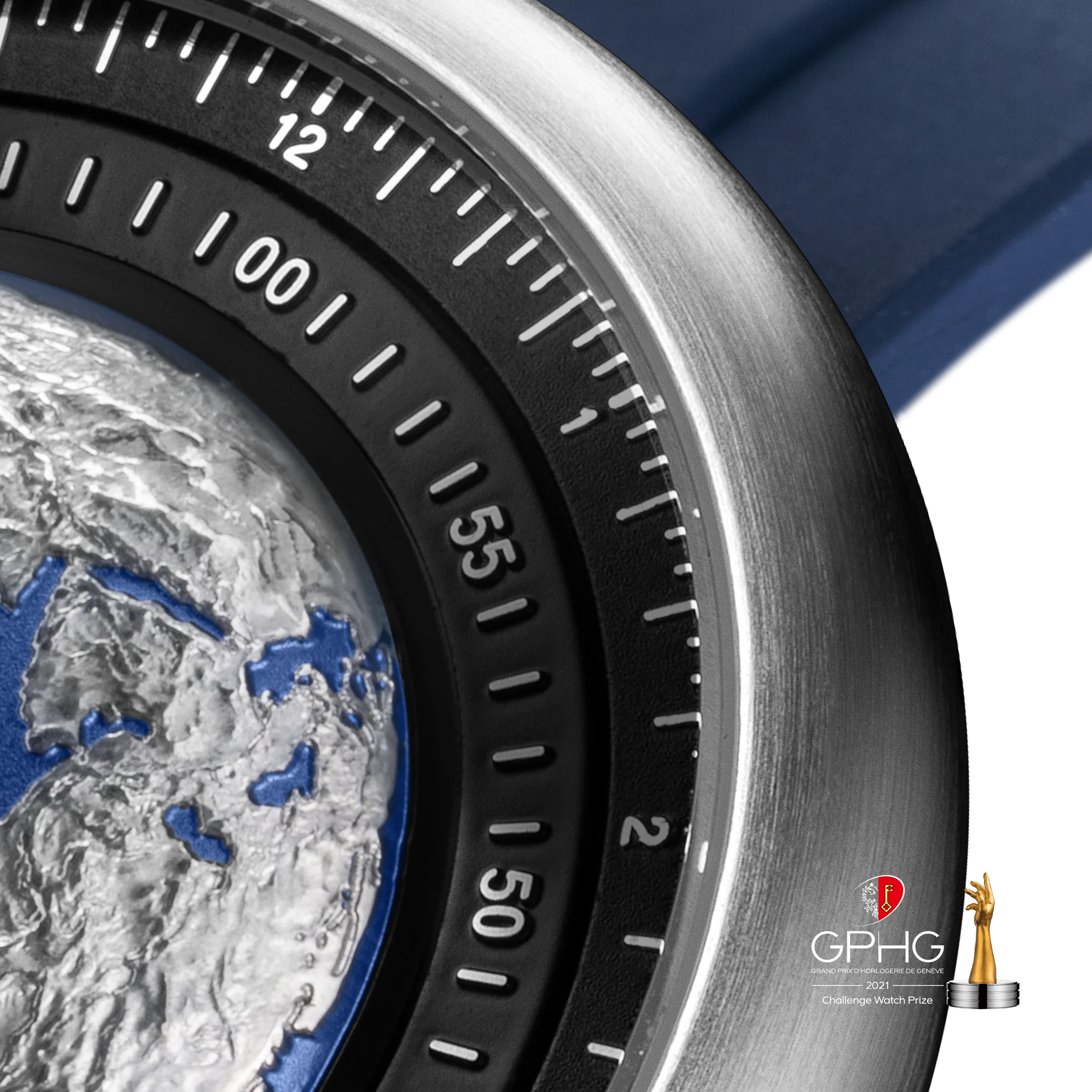 ساعة ميكانيكية بتصميم CIGA موديل BLUE PLANET مصنوعة من سبيكة التيتانيوم مقاس 46 ملم