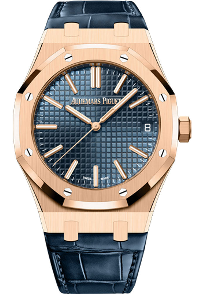 Audemars Piguet Royal Oak 15510OR.OO.D315CR.02 Rose Gold Blue Dial 41mm Men’s Watch