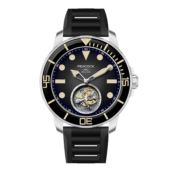 Peacock Ocean Wing Tourbillon Watch Diver 300M Peacock