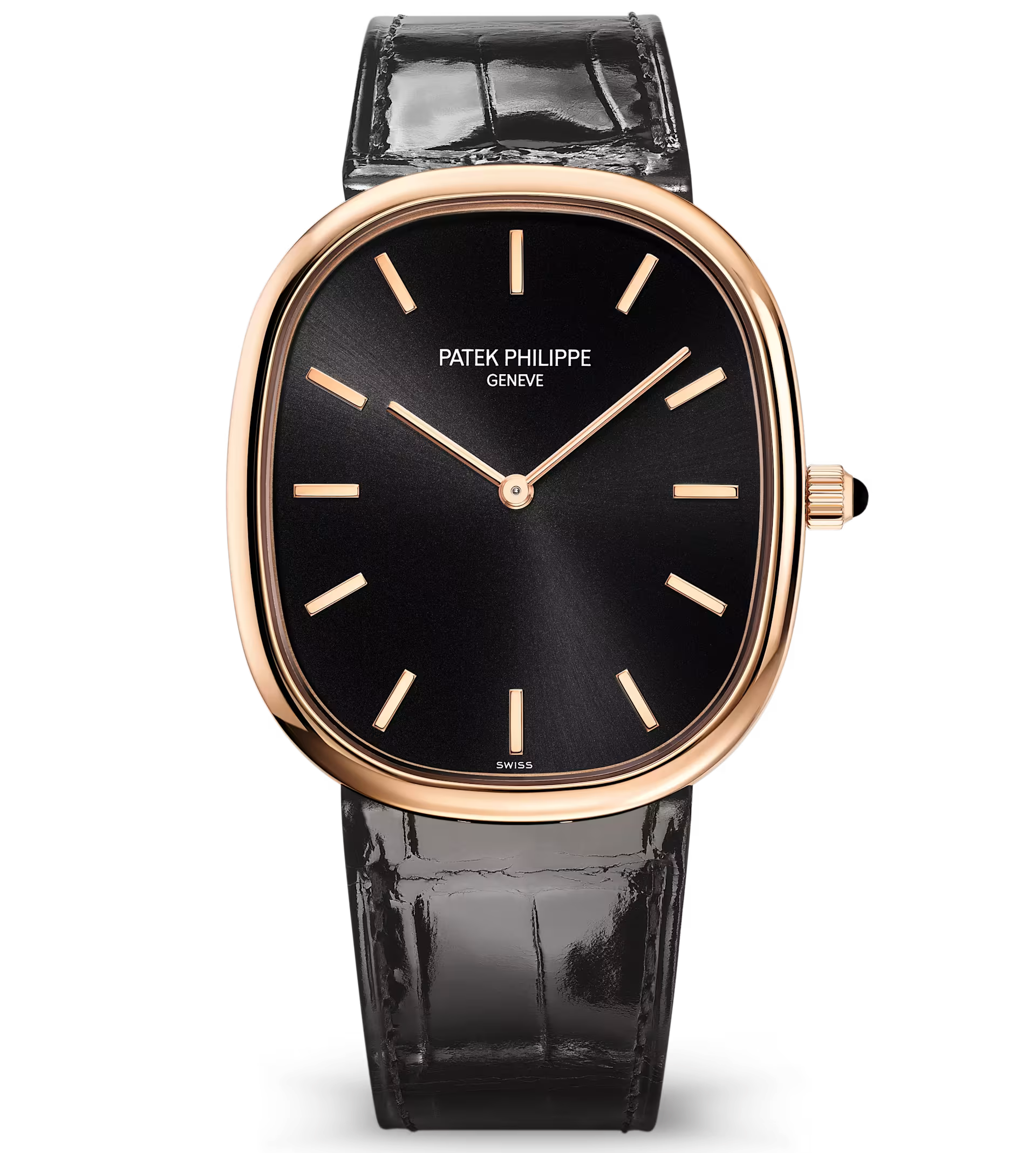 Patek Philippe Golden Ellipse 5738R-001 Ebony 18K Rose Gold Black Dial