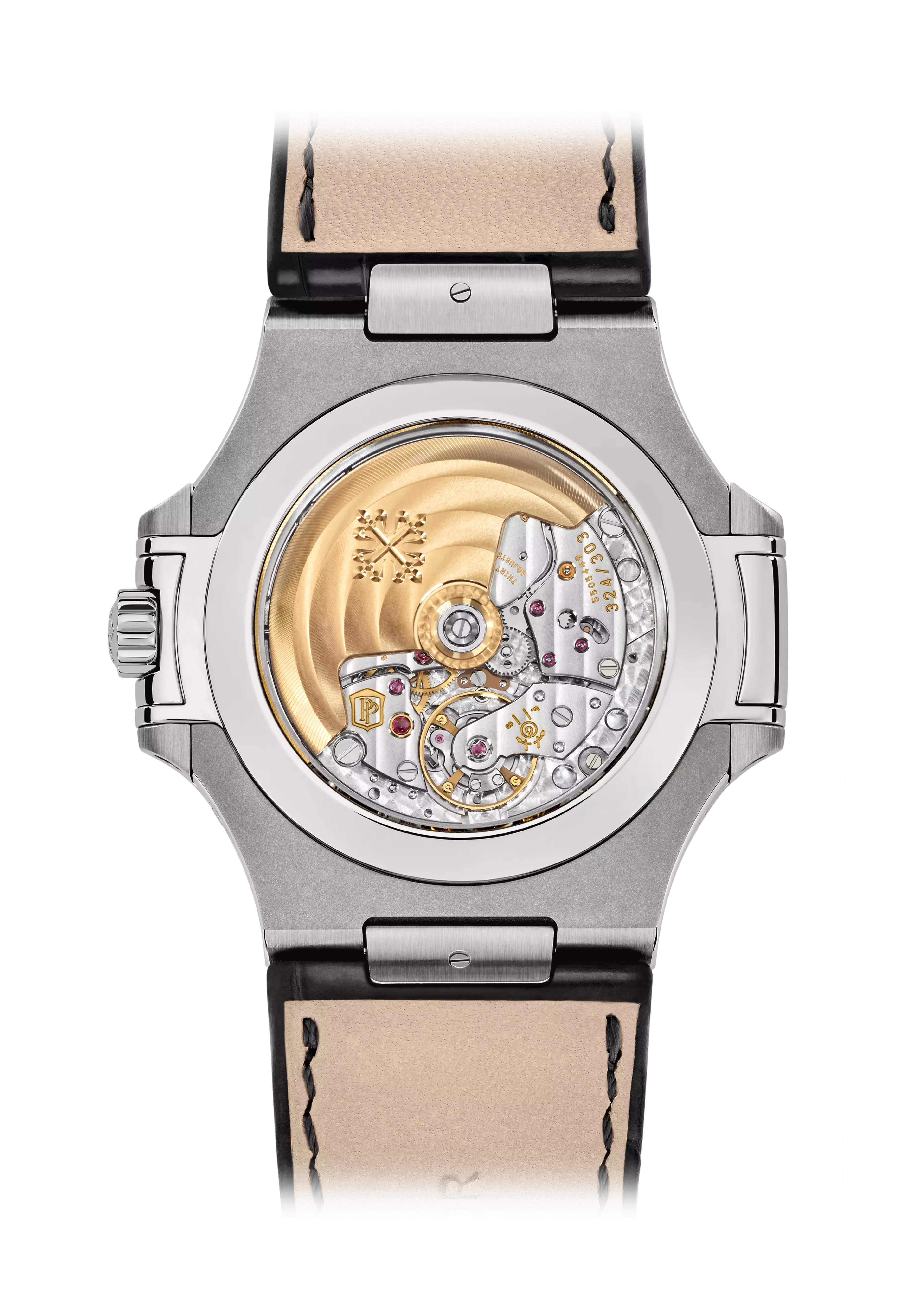 Patek Philippe Nautilus 5726A-001 Black Gradient 40.5Mm Stainless Steel Black Leather Straps Men’S Watch