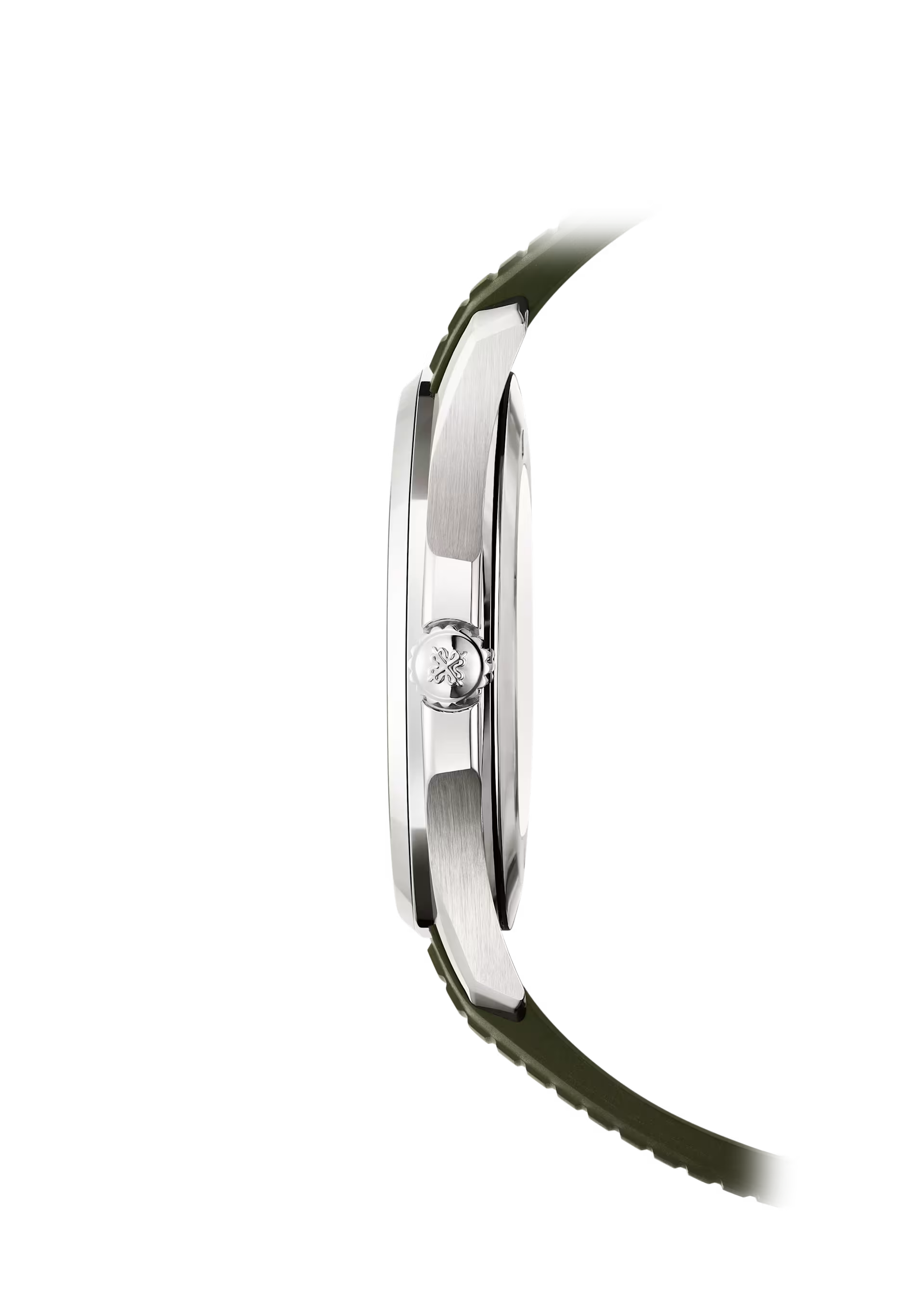 Patek Philippe Aquanaut 5168G-010 Jumbo Khaki Green Dial 18K White Gold Khaki Green Rubber Strap