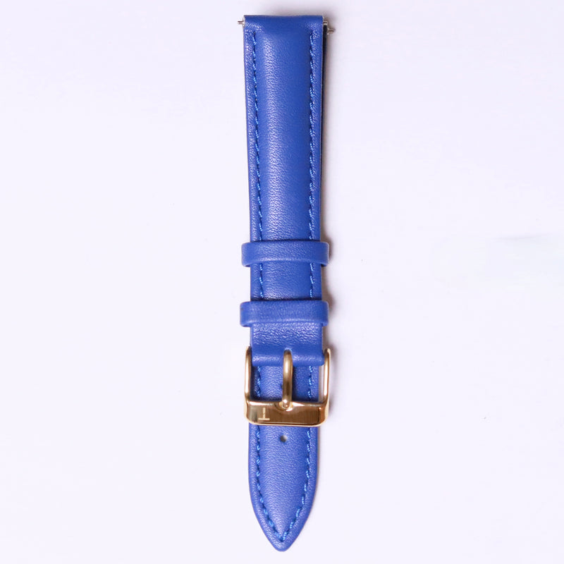 Tylor Italian Leather Blue with Rose gold buckle  - 18mm - Azzam Watches 