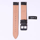 Tylor Italian Leather Black with Black buckle  - 18mm - Azzam Watches 