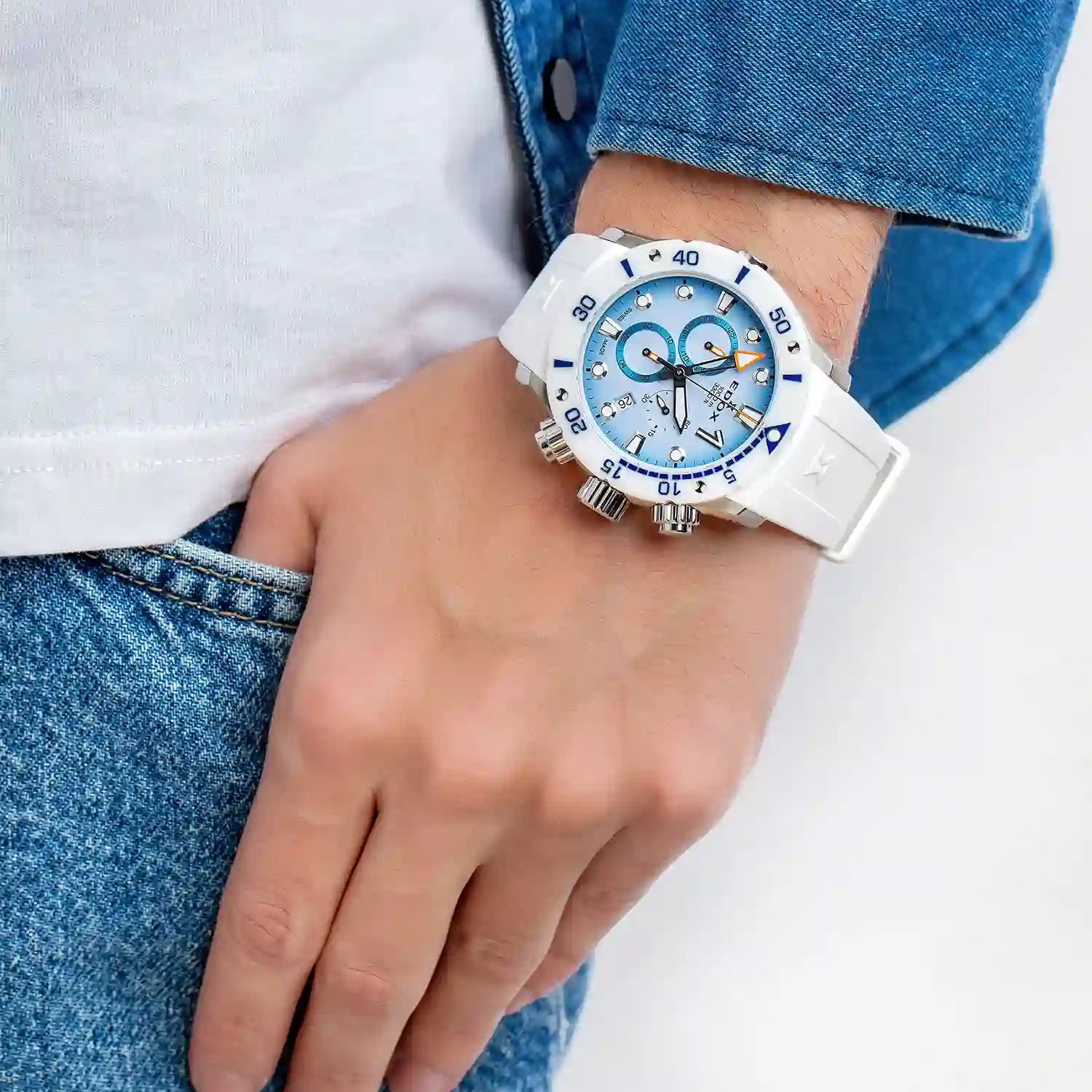 EDOX MEN'S CO-1 CHRONOGRAPH QUARTZ WATCH