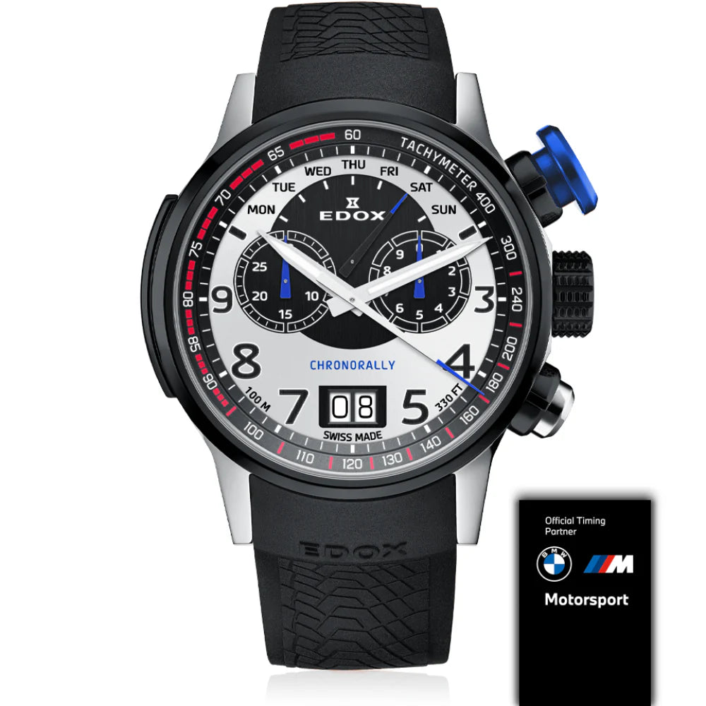 EDOX MEN'S CHRONORALLY LIMITED EDITION BMW CHRONOGRAPH WATCH