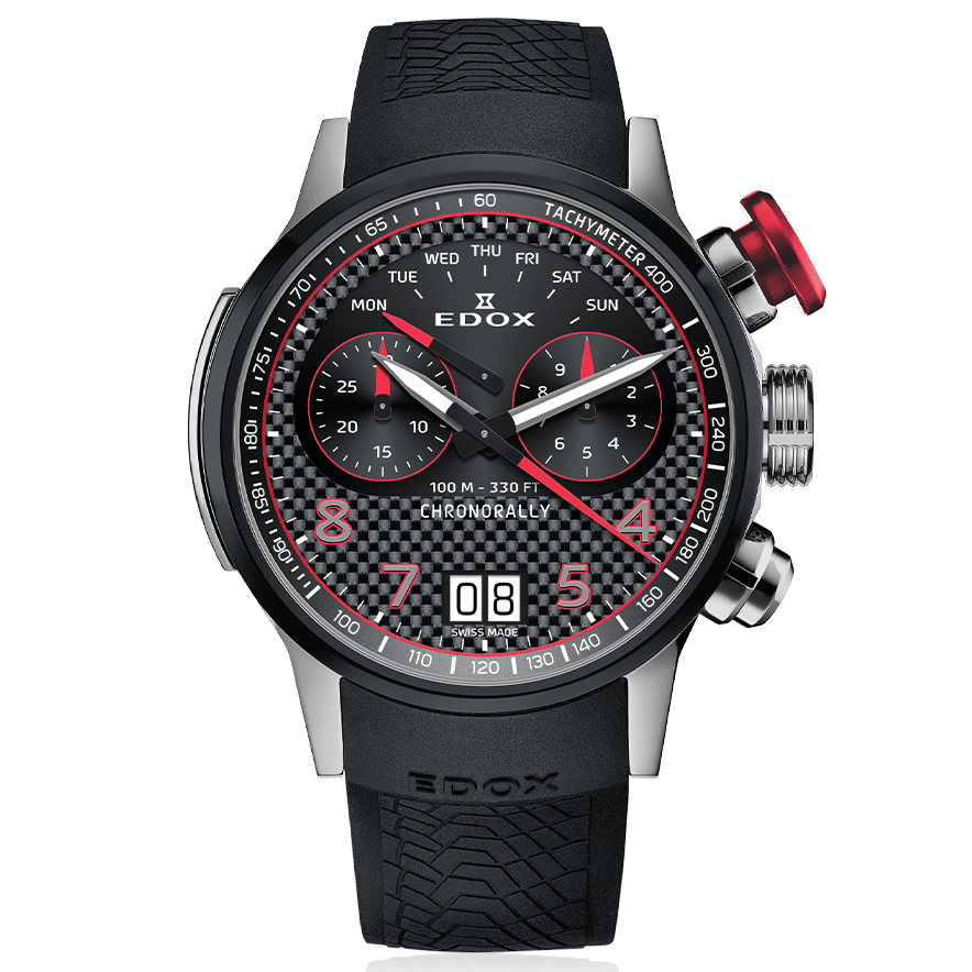 EDOX MEN'S CHRONORALLY CHRONOGRAPH 45 WATCH