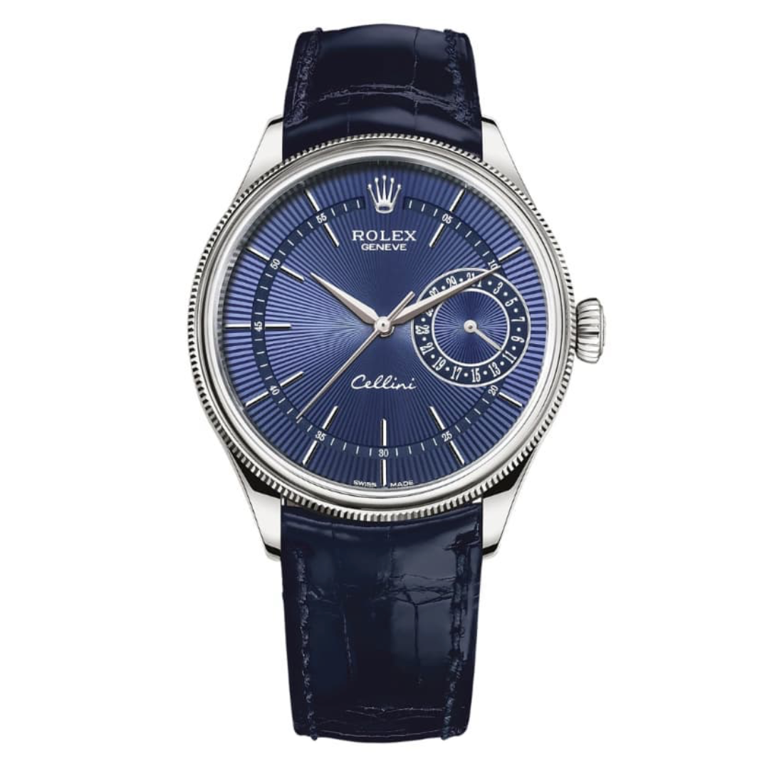 Rolex Cellini Date M50519-0011 39 Mm 18 Ct White Gold Polished Finish
