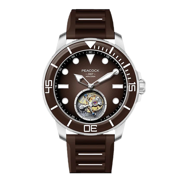 Peacock Ocean Wing Tourbillon Watch Diver 300M Peacock