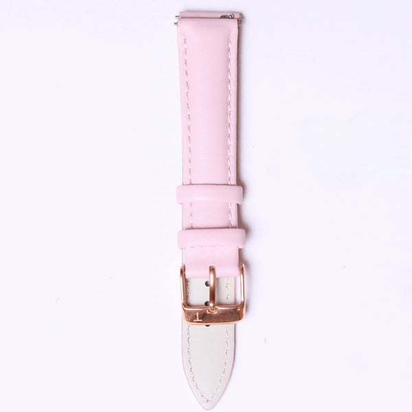 Tylor Italian Leather PINK with Rose gold buckle  - 18mm - Azzam Watches 