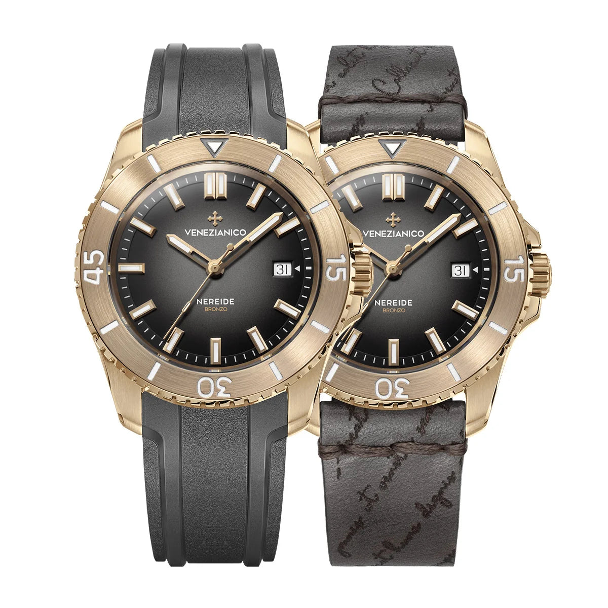 Nereide Bronzo With Additional Leather Strap 4521555ALB Venezianico