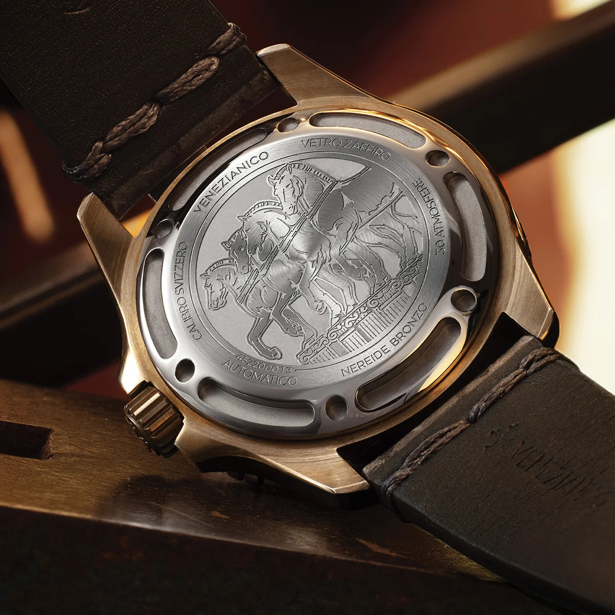 Nereide Bronzo With Additional Leather Strap 4521555ALB Venezianico