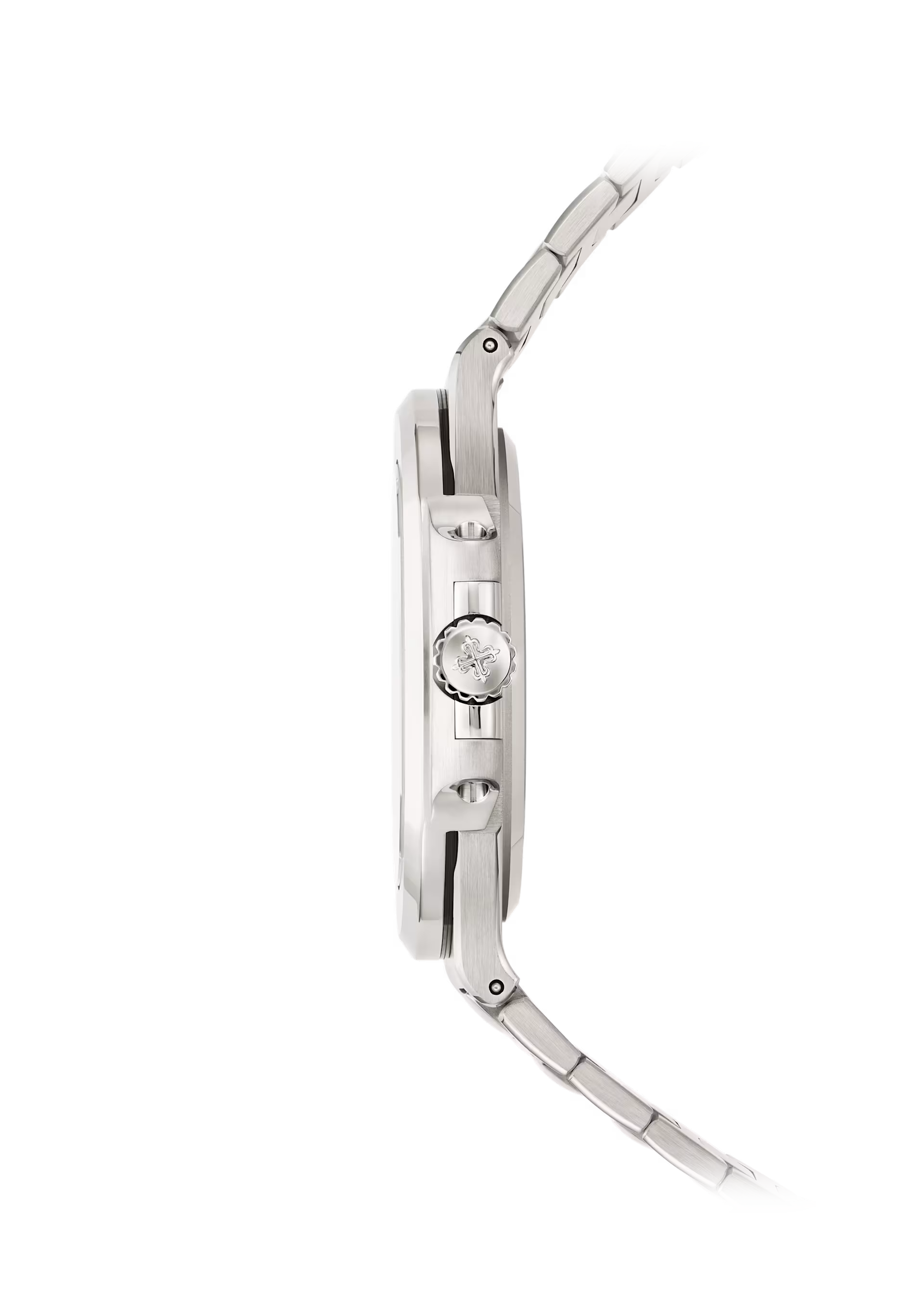 ساعة باتيك فيليب نوتيلوس 5811/1G-001، مؤشرات زرقاء بنمط أشعة الشمس، ذاتية التعبئة، ذهب أبيض عيار 18 قيراط، مينا أزرق