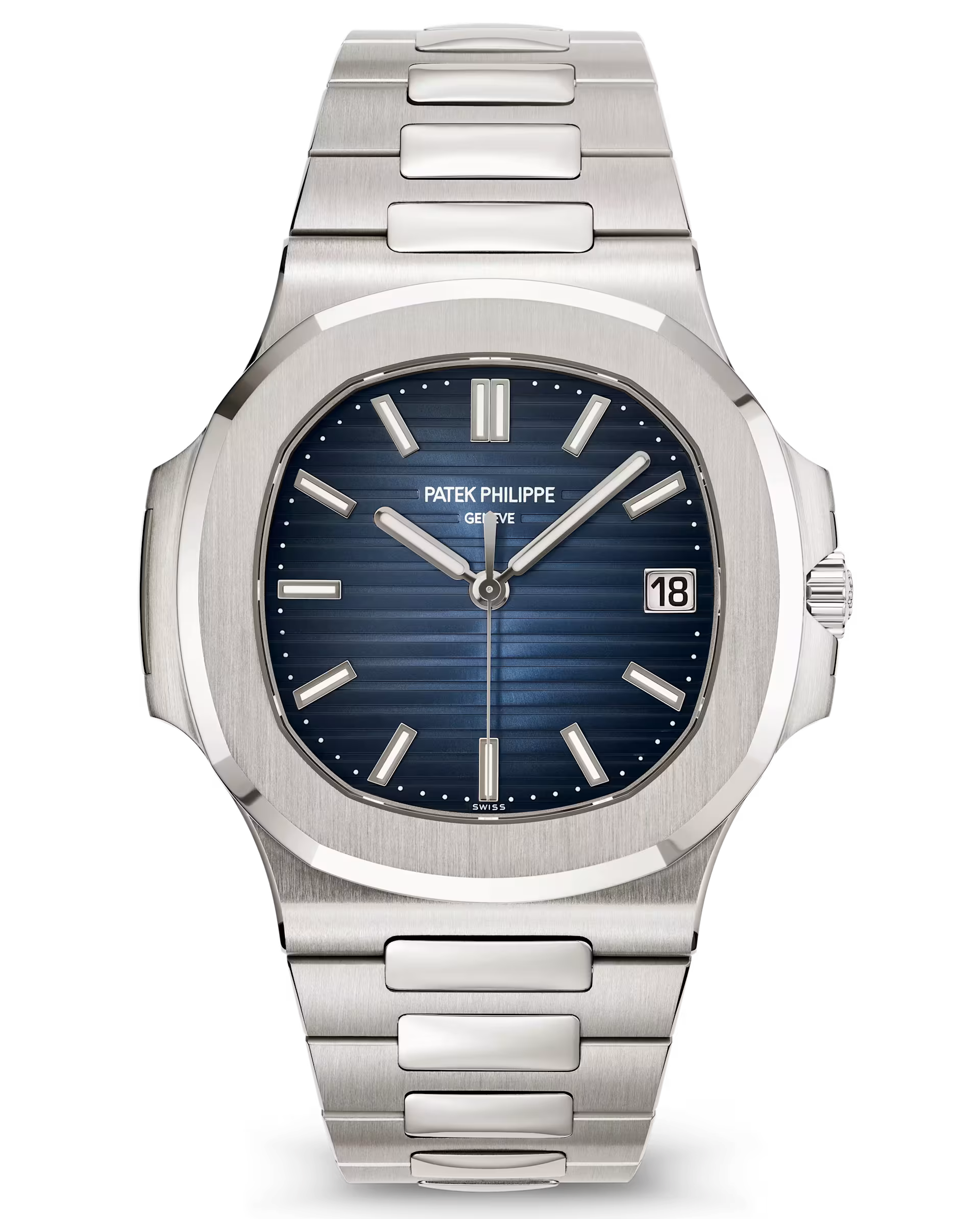 Patek Philippe Nautilus 5811/1G-001 Blue Sunburst Indices Self-Winding 18K White Gold Blue Dial