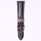 Edge High Quality cow leather 22mm " Black and Steel Buckle " - Azzam Watches 