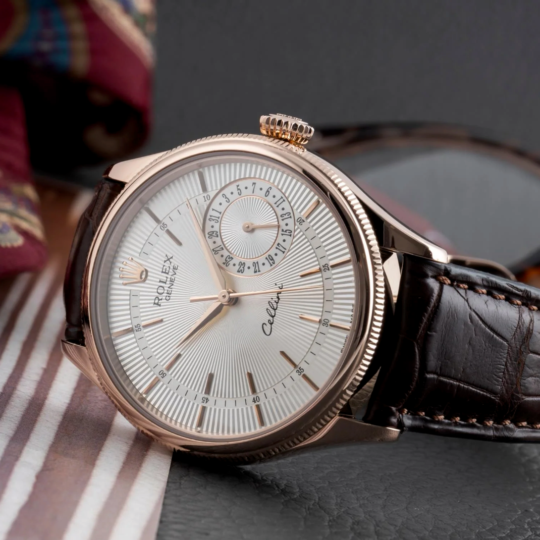 Rolex Cellini M50515-0008 Calibre 2836/2813 Silver Dial Brown