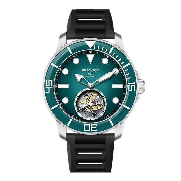 Peacock Ocean Wing Tourbillon Watch Diver 300M Peacock
