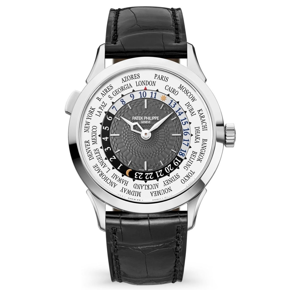 Patek Philippe World Time 5230G-014 White Gold White & Gray Dial 38.5mm Men’s Watch