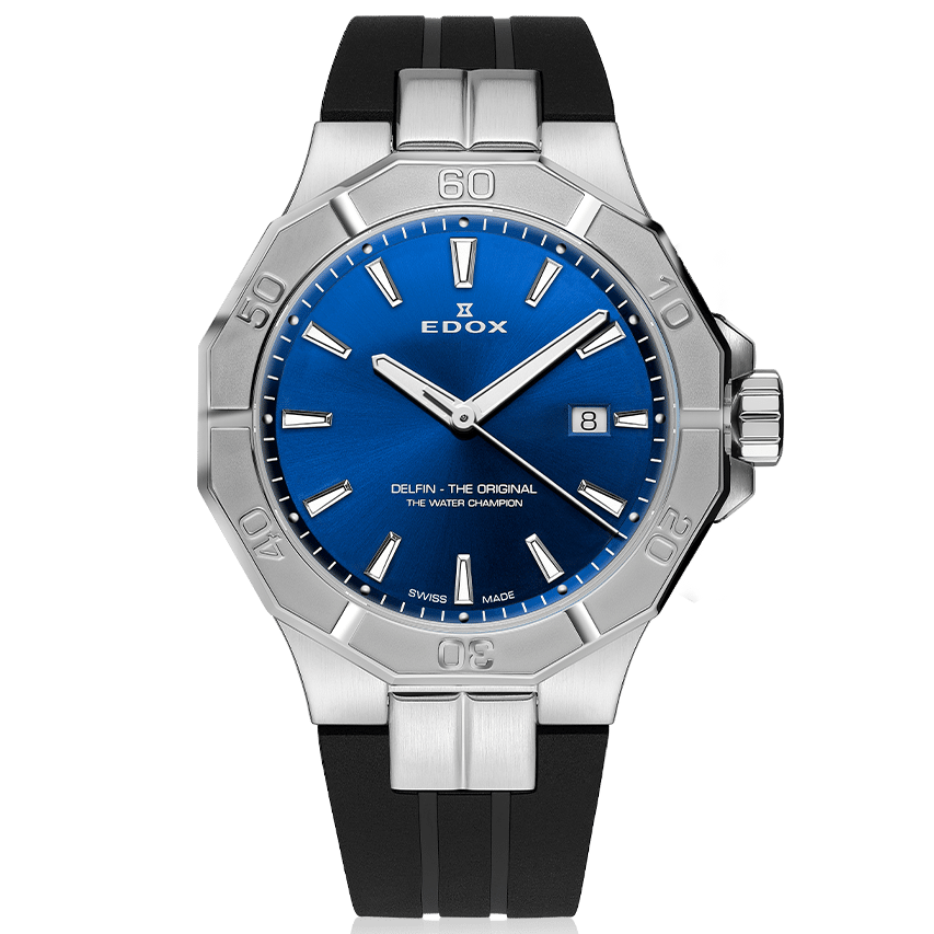 EDOX MEN'S DELFIN THE ORIGINAL DATE QUARTZ WATCH