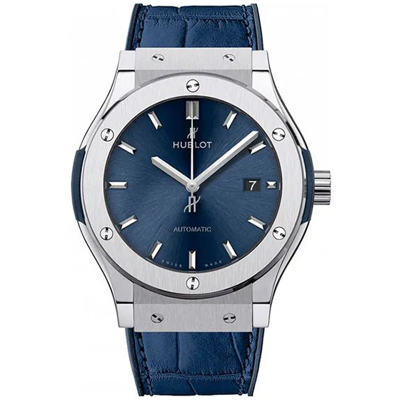 Hublot Classic Fusion 542.NX.7170.LR Titanium 42Mm Blue Dial Men’s Watch