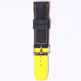 Anti-Bacterial Black x Yellow rubber band 22mm - Azzam Watches 