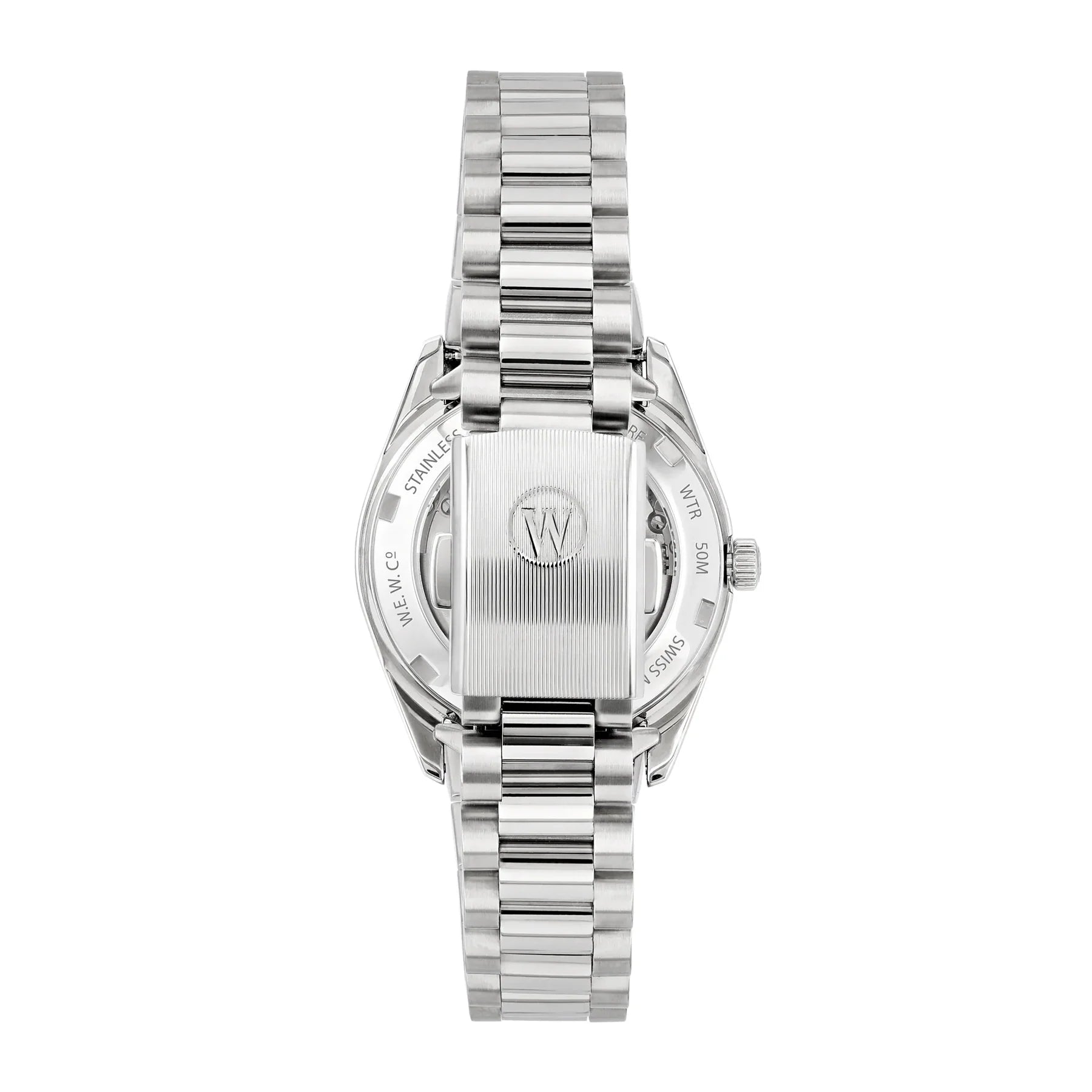 WEST END WOMEN'S SILVER TONE CASE GREEN DIAL AUTOMATIC WATCH