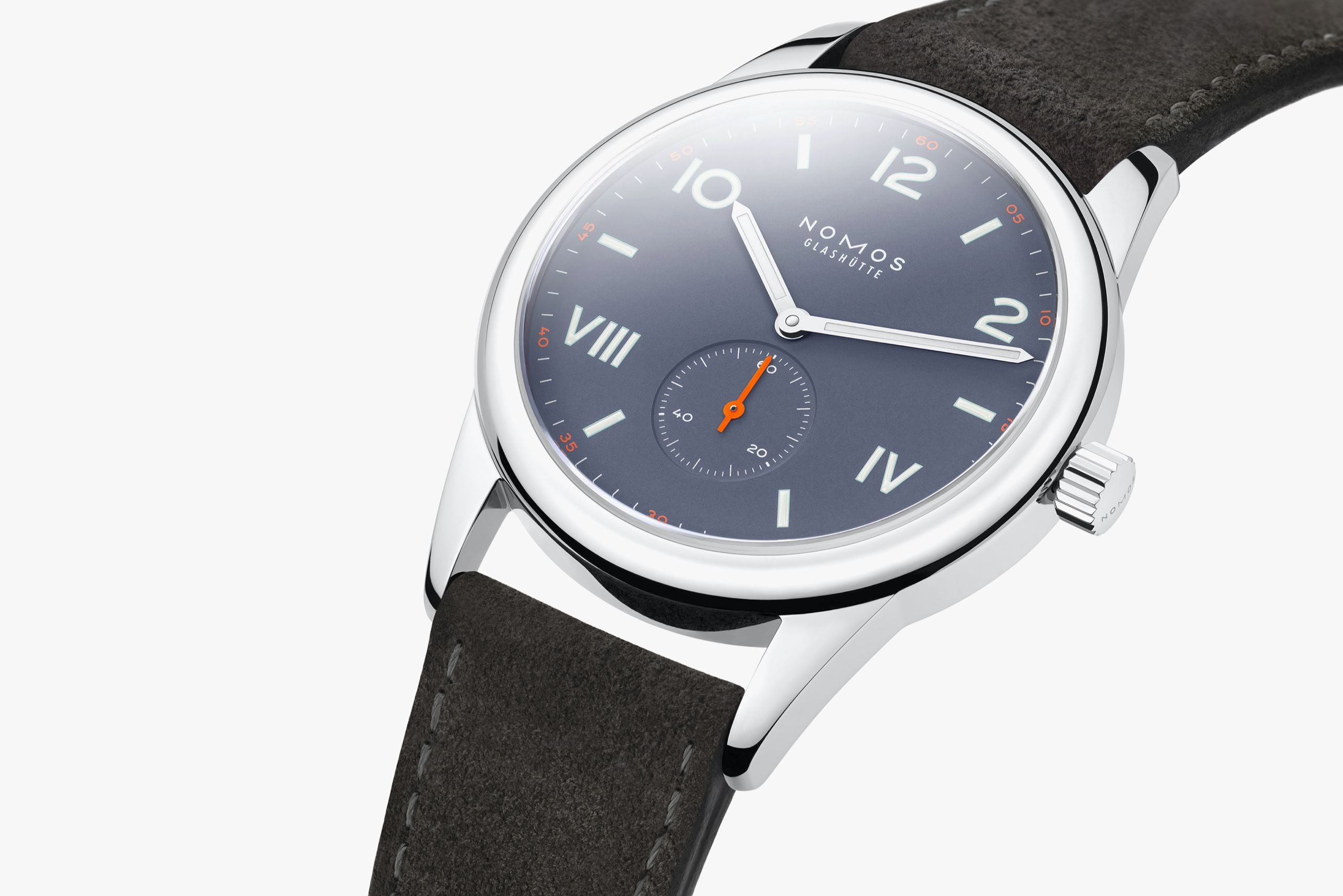 Club Campus 38 blue purple NOMOS Glashütte