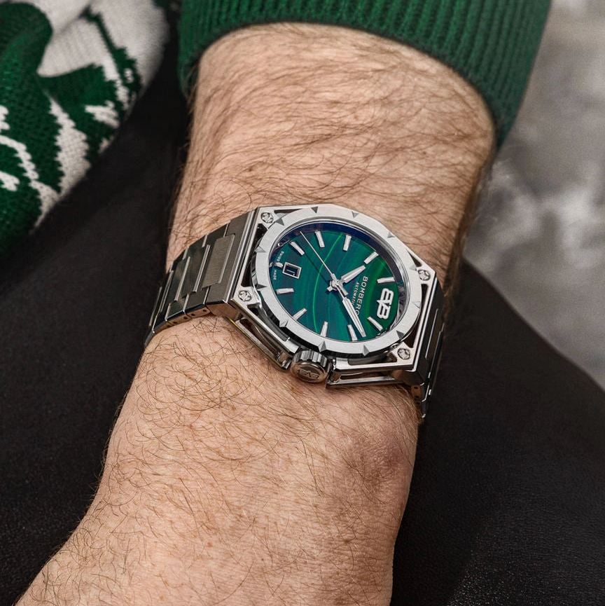 BOMBERG EDGE EDGE MALACHITE STEEL