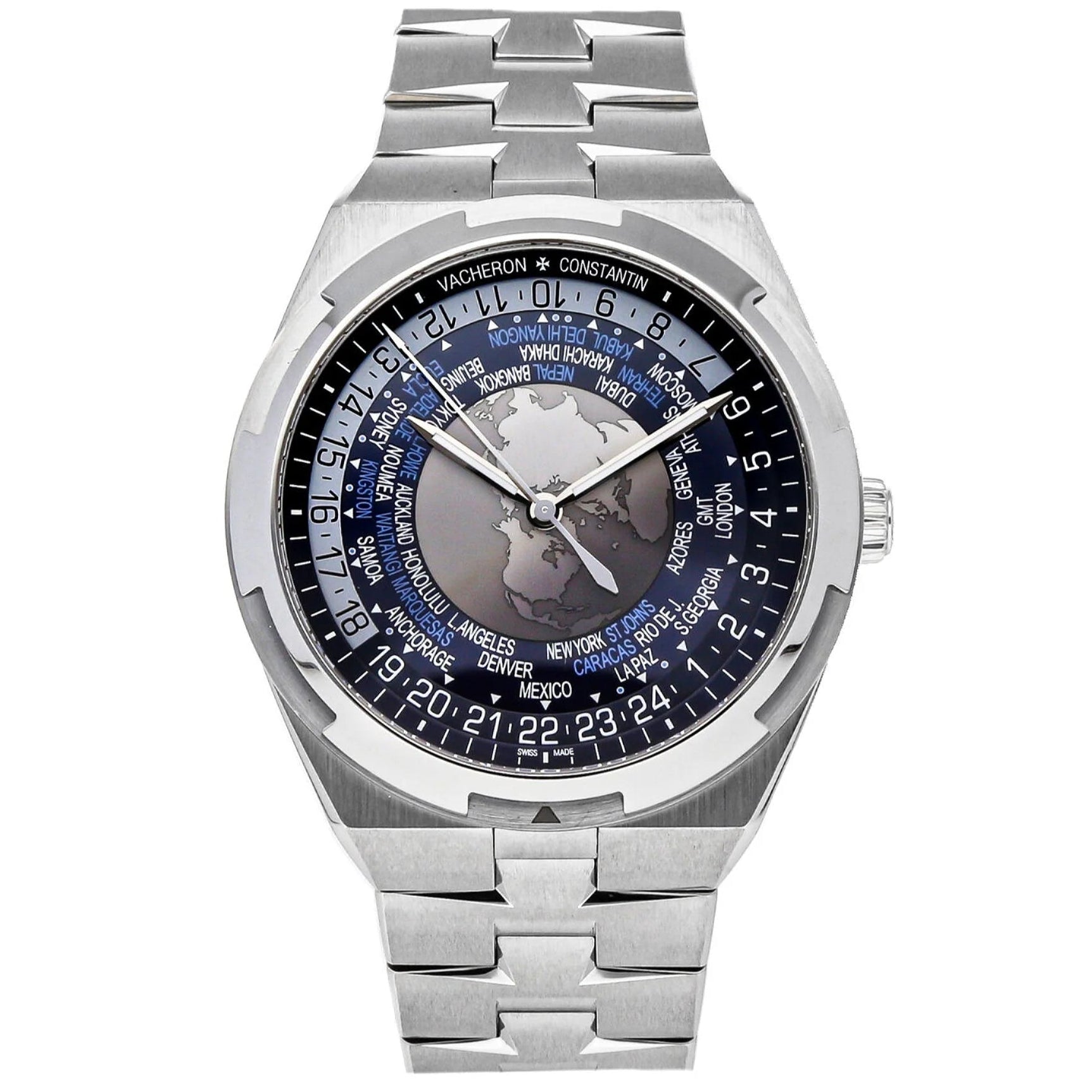 Vacheron Constantin Overseas World Time Stainless Steel 43.5Mm Men’S Watch