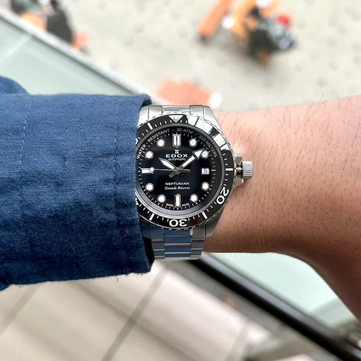 EDOX MEN'S NEPTUNIAN GRANDE RESERVE AUTOMATIC WATCH