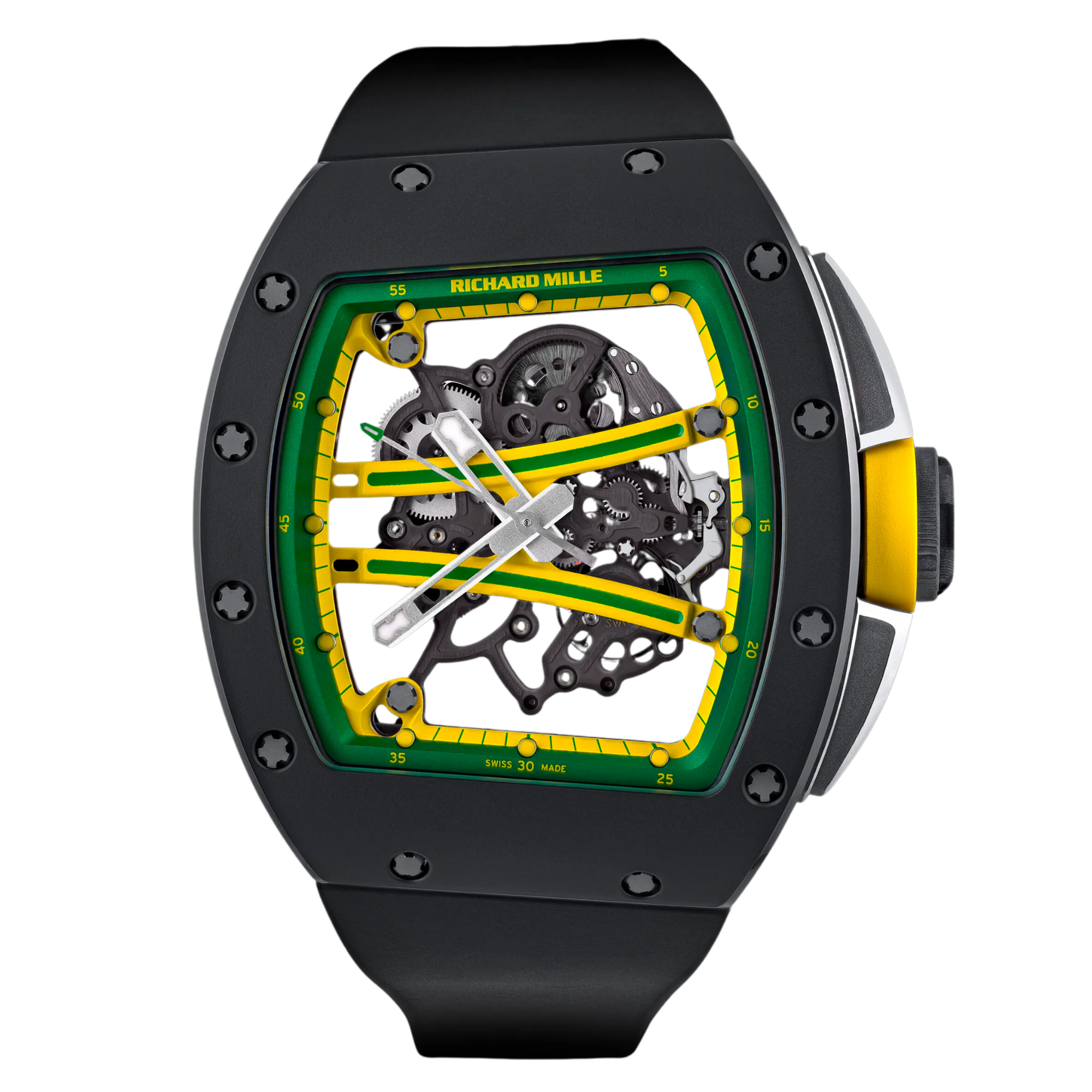 Richard Mille RM61-01 Yohan Blake The Beast 2 In Green & Yellow Skeleton Dial