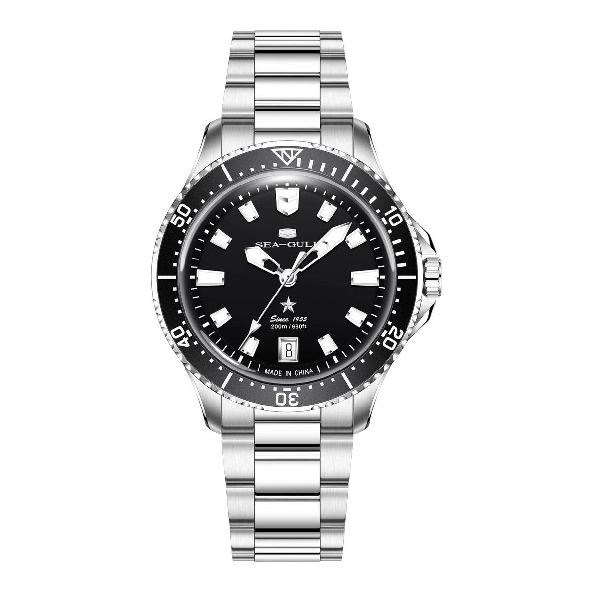 Ocean Series 200m Metallic Gradient Dial Calendar Dive Watch 39mm Sea-Gull