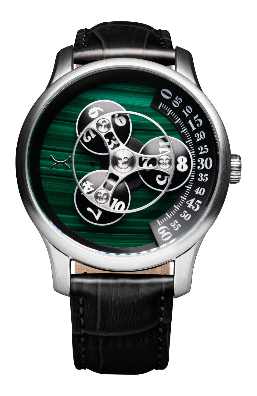 XERIC TRIPTYCH Triptych Automatic Wandering Hour Stone Edition Malachite